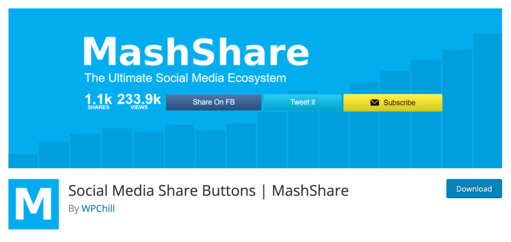 ปุ่มแชร์โซเชียลมีเดีย MashShare