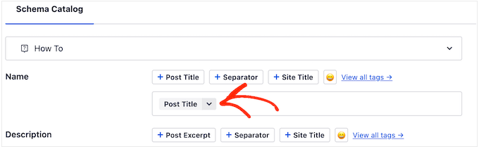 การเพิ่มชื่อโพสต์ให้กับวิธีสคีมา Adding post title to how to schema