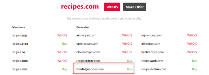 generador de nombres de dominio domain name generator