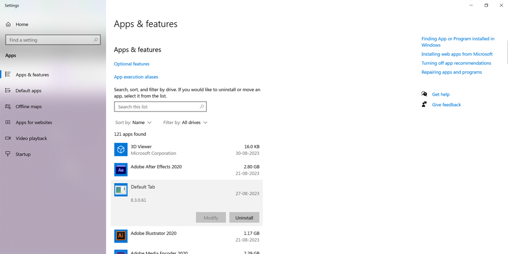 如何修復 Google Chrome 中的 ERR_FILE_NOT_FOUND 錯誤? (5種方法)8 Uninstall Default Tab