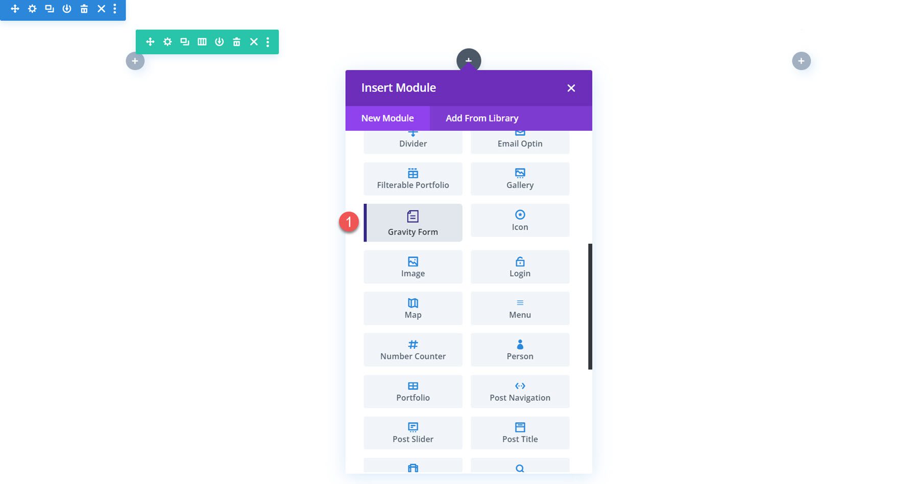Masukkan Modul Gravity Forms Styler untuk Divi