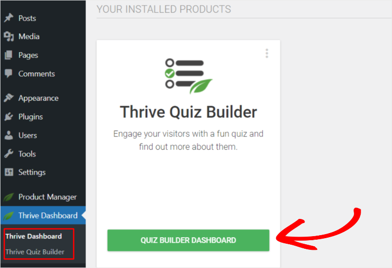 go-to-thrive-quiz-builder-dashboard - IsItWP - Darmowy wykrywacz motywów WordPress go to thrive quiz builder dashboard