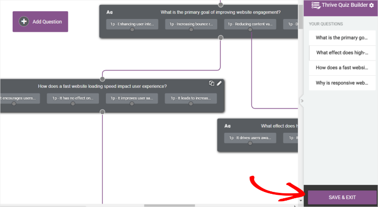 rozwijać-quiz-builder-save-quiz - IsItWP - Darmowy wykrywacz motywów WordPress thrive quiz builder save quiz