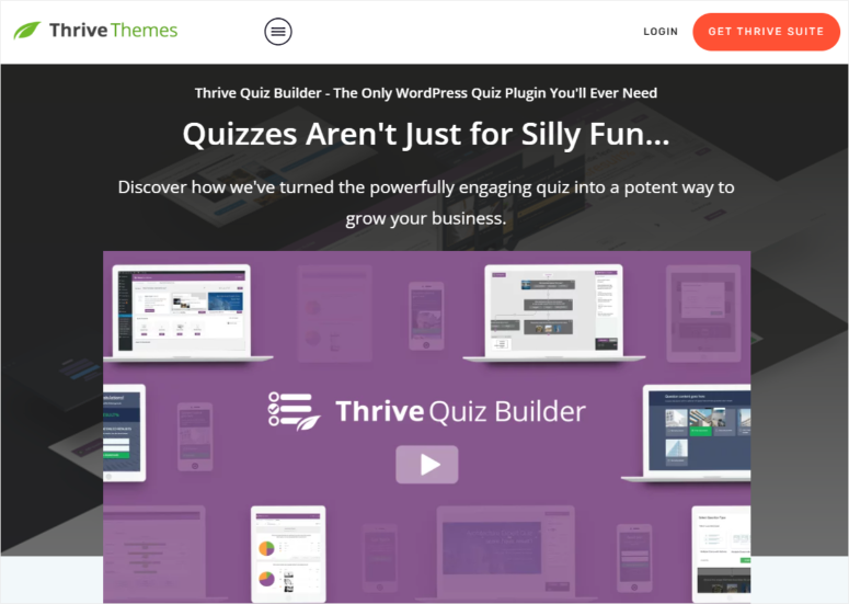 rozwijać-quiz-builder-homepage - IsItWP - Darmowy wykrywacz motywów WordPress thrive quiz builder homepage