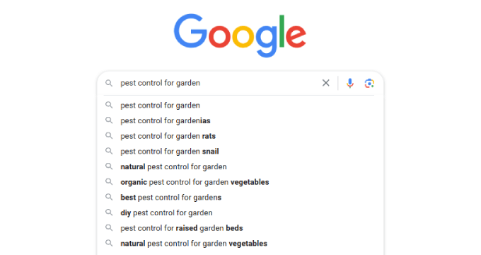 Pelengkapan otomatis Google Google autocomplete