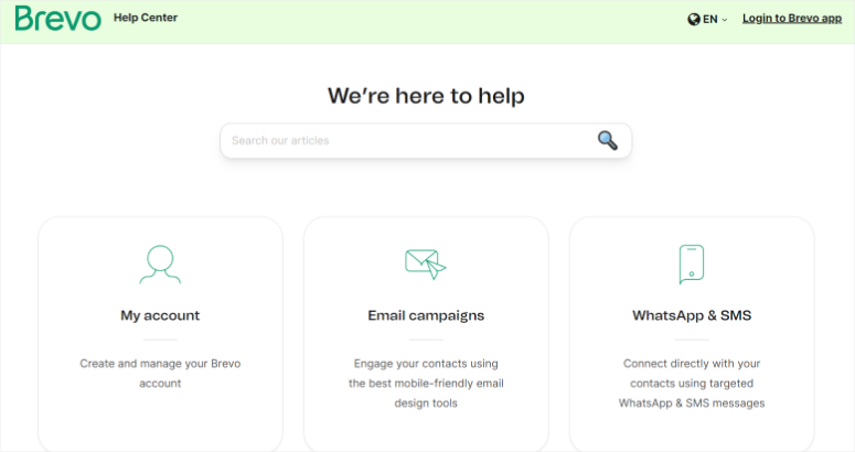 brevo-support - IsItWP - 免費 WordPress 主題偵測器 brevo support