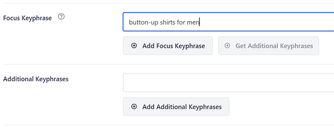 Agregar una frase clave de enfoque para la publicación de su blog Adding focus keyphrase for your blog post