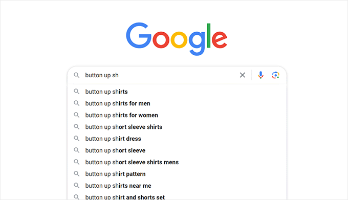 Sugerencias de búsqueda Search suggestions