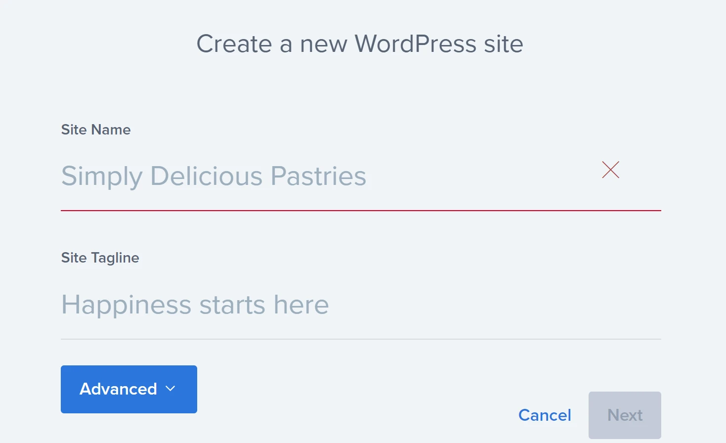 Creazione di un nuovo sito con Bluehost.