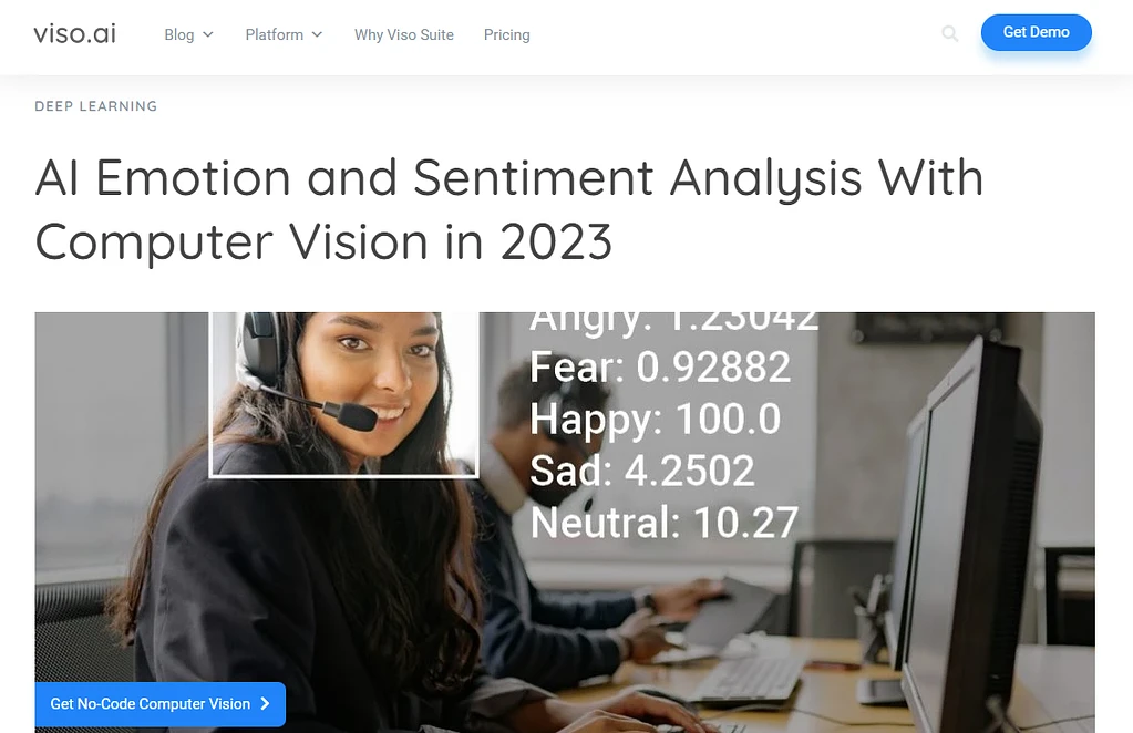 Viso.ai 是一款有用的人工智能客户服务工具,可以帮助您了解客户的感受。