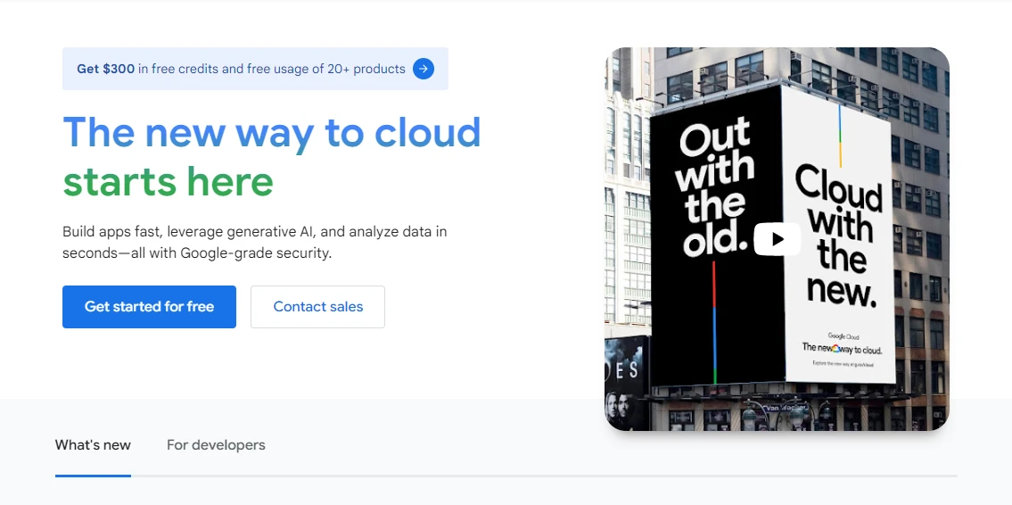 Google Cloud 语音转文本登陆页面。
