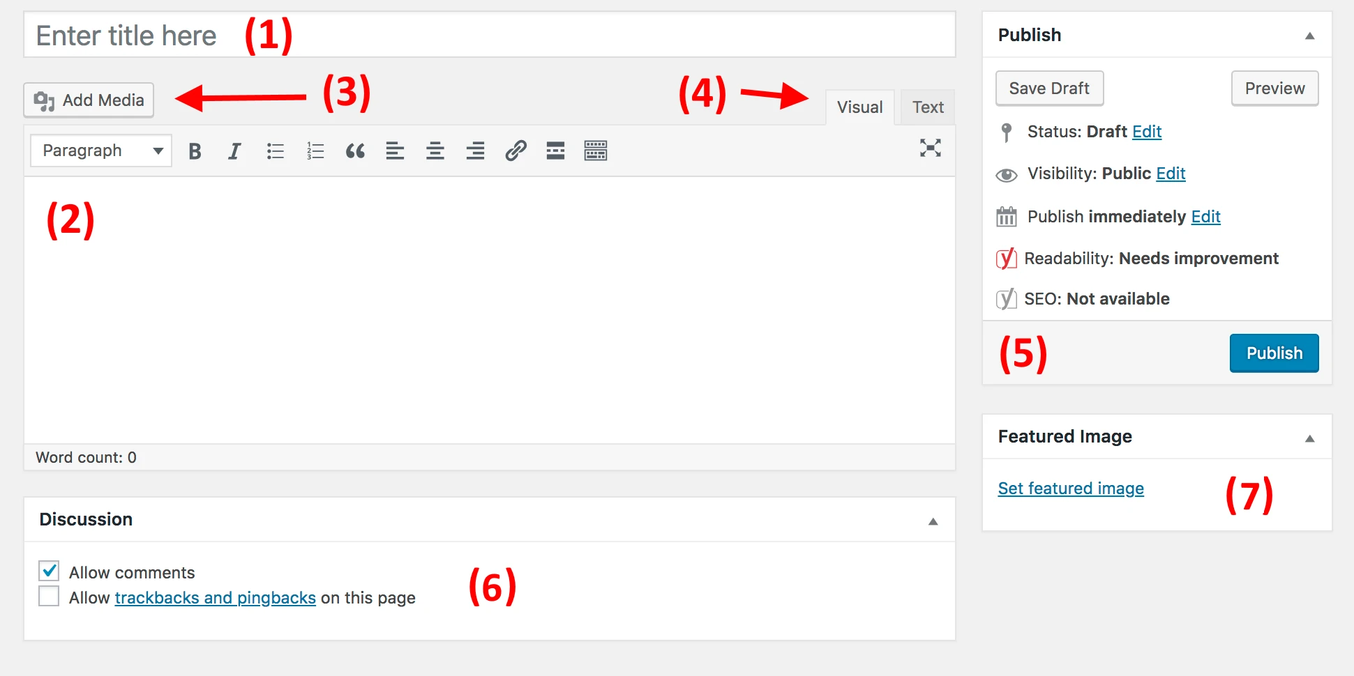 WordPress 추가 페이지.