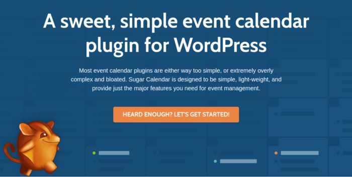 Sugar Calendar para vender entradas para espectáculos en línea