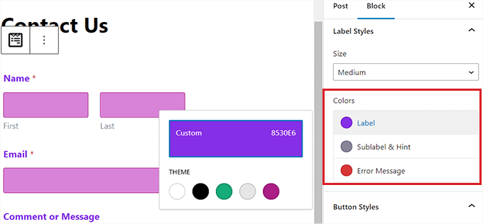 Configurar estilo de etiqueta Configure label style