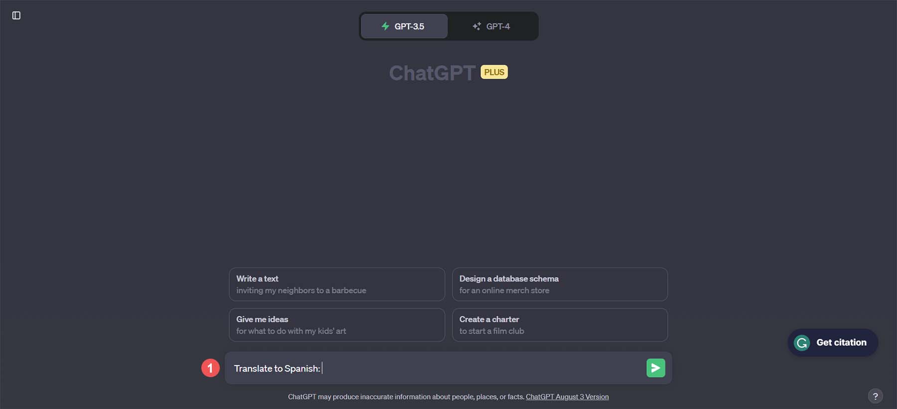 ป้อนคำสั่งของคุณเพื่อแปลสำเนาเว็บไซต์ของคุณเป็น ChatGPT