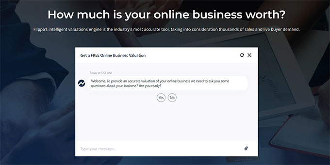 Bot penilaian Flippa Flippa valuation bot