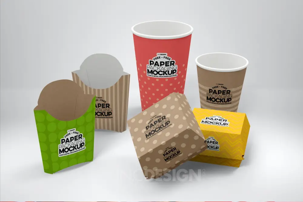 Bezpłatny szablon makiety Branding i opakowanie fast foodów —