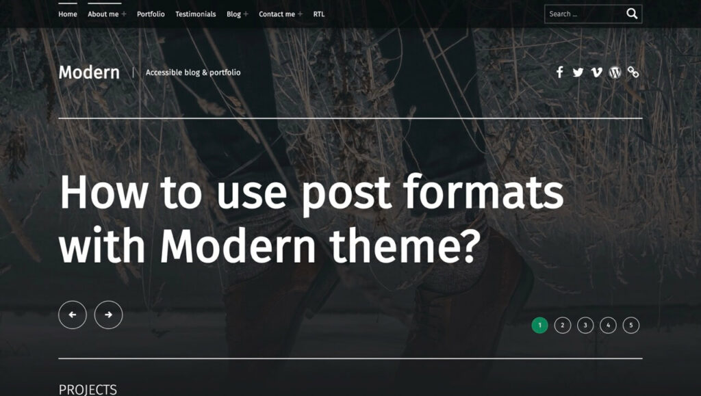 Modern - Tema de accesibilitate WordPress
