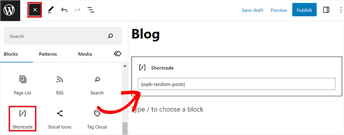 무작위 게시물 단축 코드 추가 Add random posts shortcode