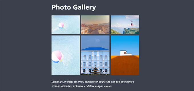 행과 열로 사진 표시 Showing photos in rows and columns