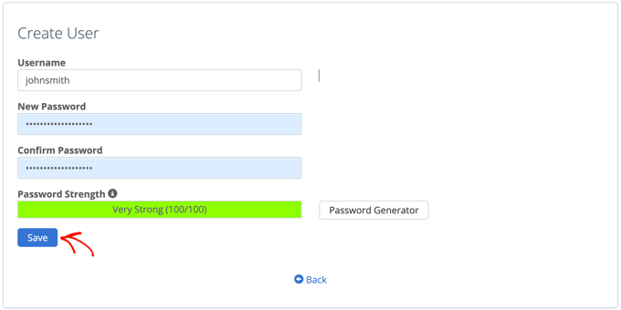 사용자 이름과 비밀번호 만들기 Create user name and password