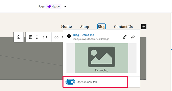 새 탭 사이트 편집기에서 열기 Open in new tab site editor