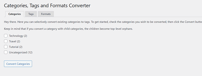 카테고리 및 태그 변환 Convert categories and tags