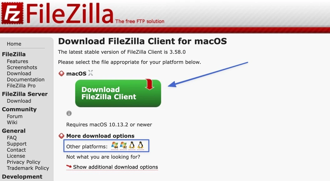 تحميل عميل filezilla