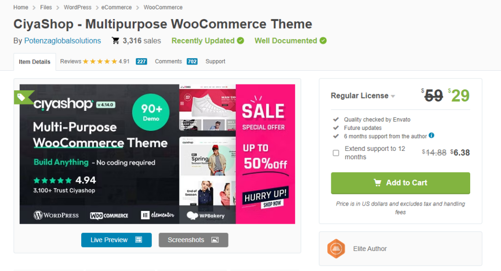 CiyaShop — темы WordPress для блогов о моде