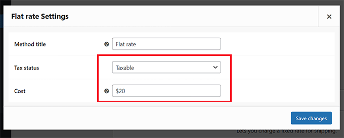 Configura le impostazioni del metodo di spedizione Configure shipping method settings