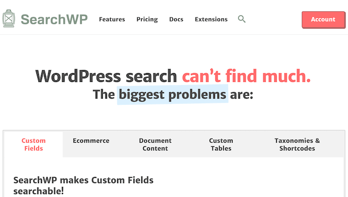 Il plugin di ricerca SearchWP per WordPress The SearchWP search plugin for WordPress