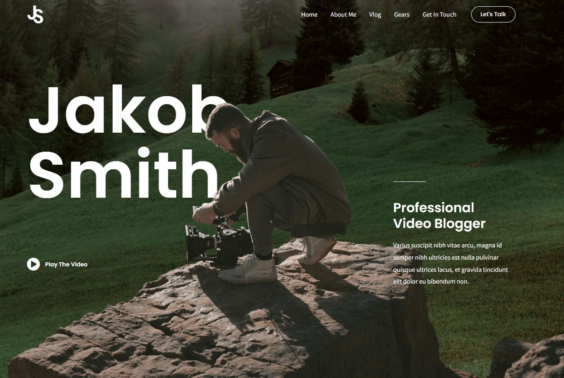 Vlogger'ın ücretsiz şablonu