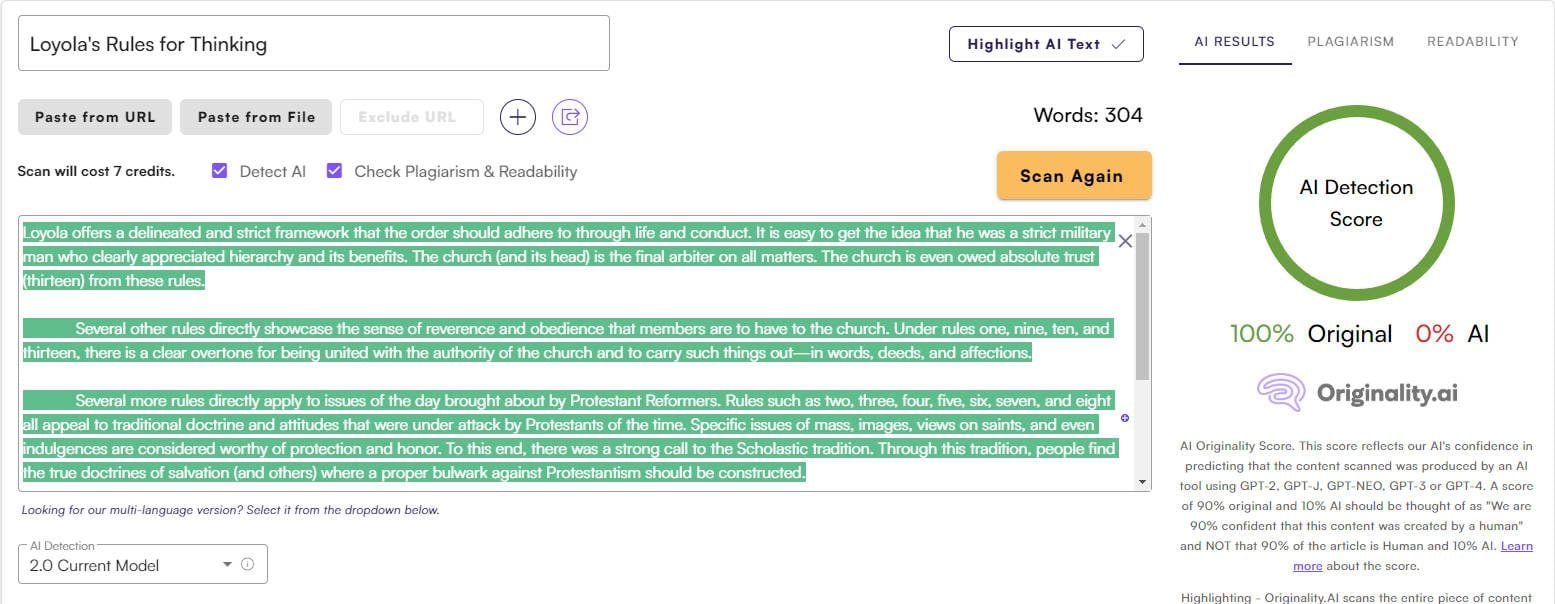 AI 內容偵測器 - 正確辨識人類書寫