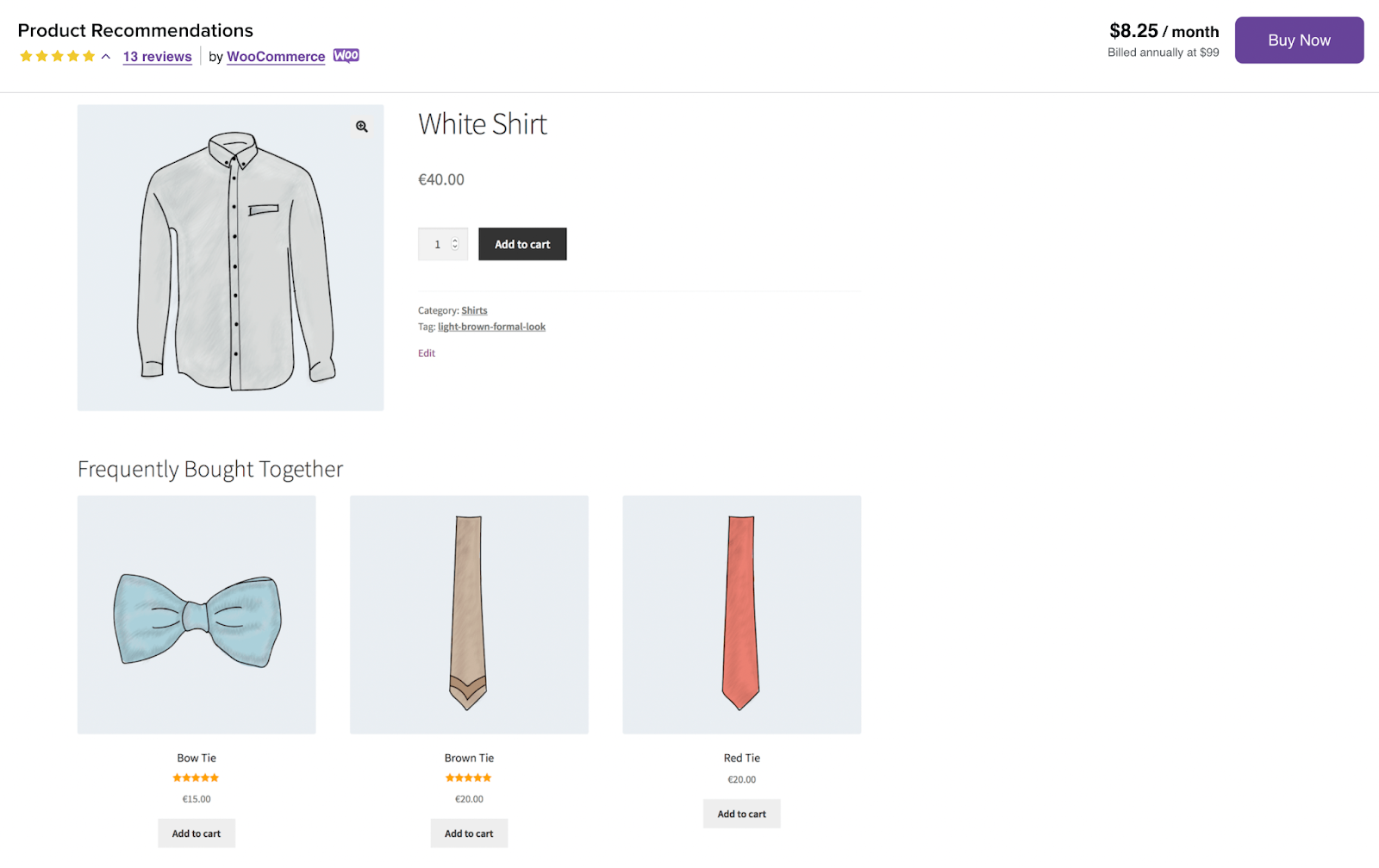 Anda dapat dengan mudah menambahkan upsell dan cross-sell ke halaman Keranjang Anda saat membeli ekstensi Cart Upsell untuk WooCommerce atau Rekomendasi Produk.