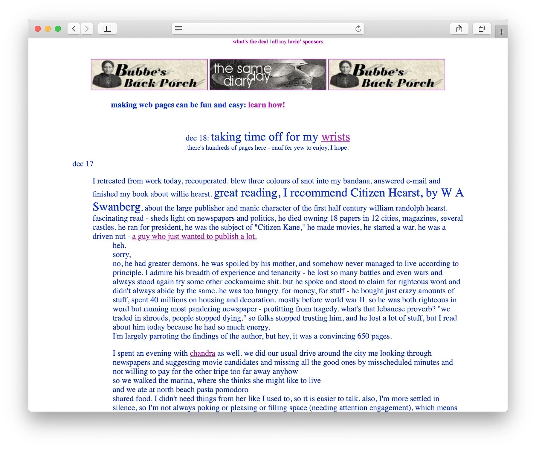 A história dos blogs começa com Links.net