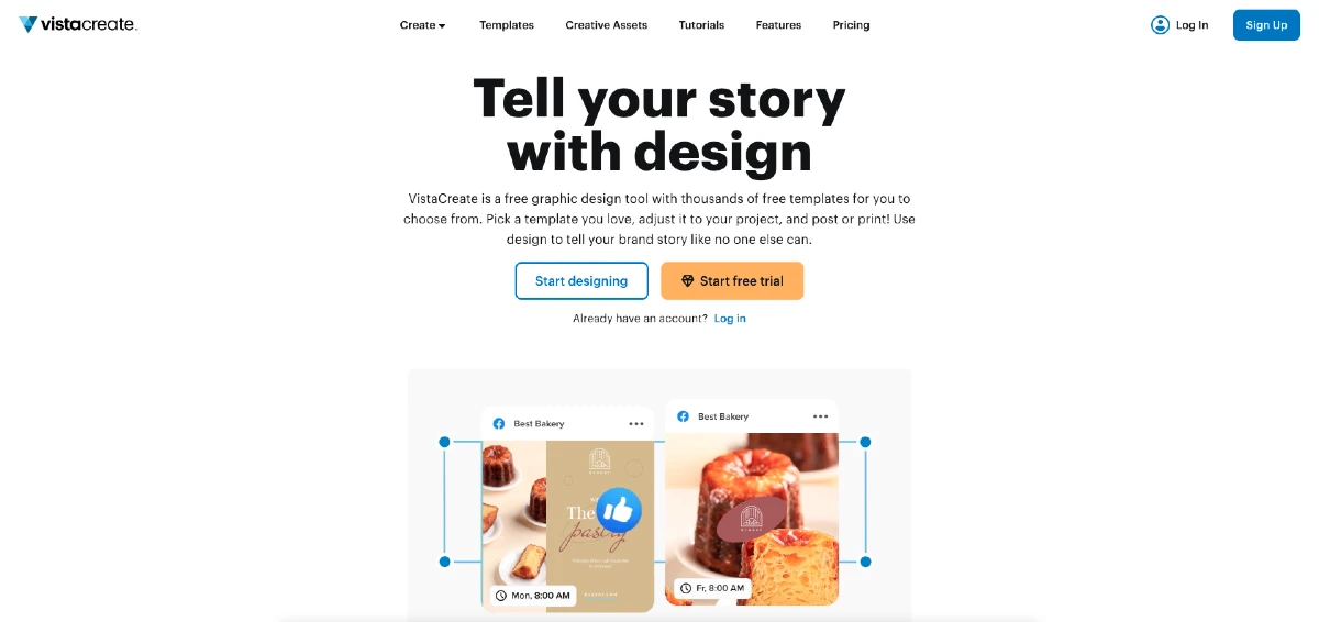 VistaCreate to jedna z najlepszych dostępnych alternatyw Canva.