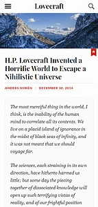 Lovecraft를 사용하여 만든 모바일 웹사이트입니다.