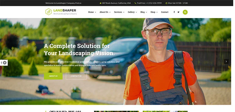The Landshaper — тема WordPress для садоводства, газона и ландшафтного дизайна