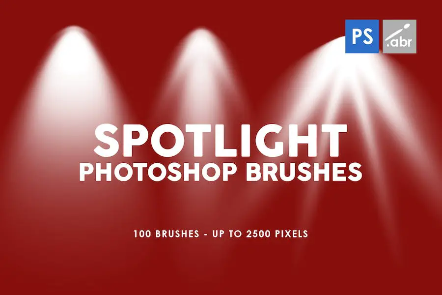100 個聚光燈 Photoshop 畫筆 -