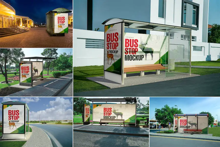 Maquetes de parada de ônibus -