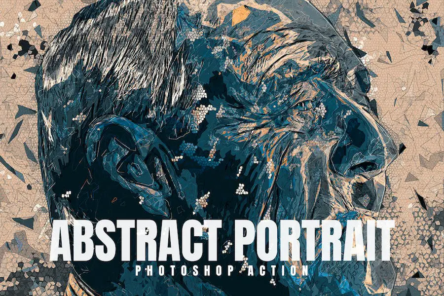 Retrato abstracto - Acción de Photoshop -