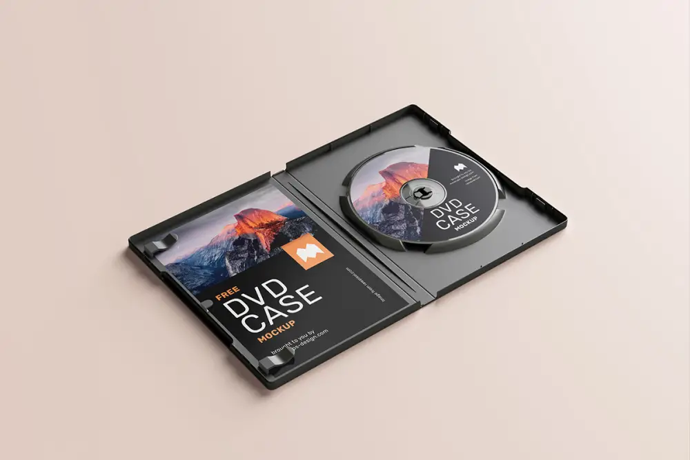 Maquette de boîtier de DVD gratuite -