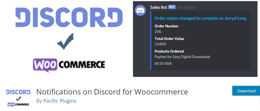 woocommerce の discord 上の通知