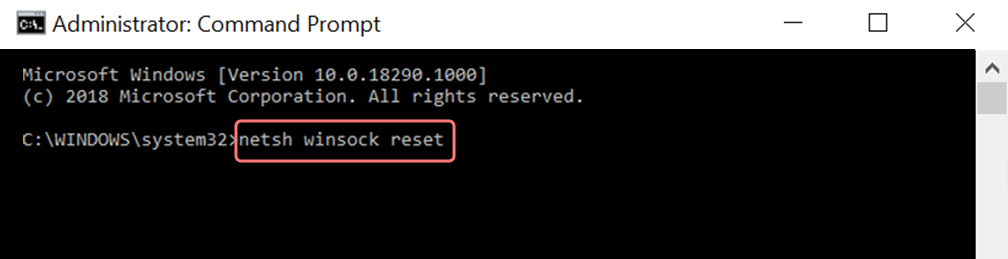 Comment corriger l'erreur DNS_PROBE_FINISHED_NXDOMAIN ? 20 netsh winsock reset