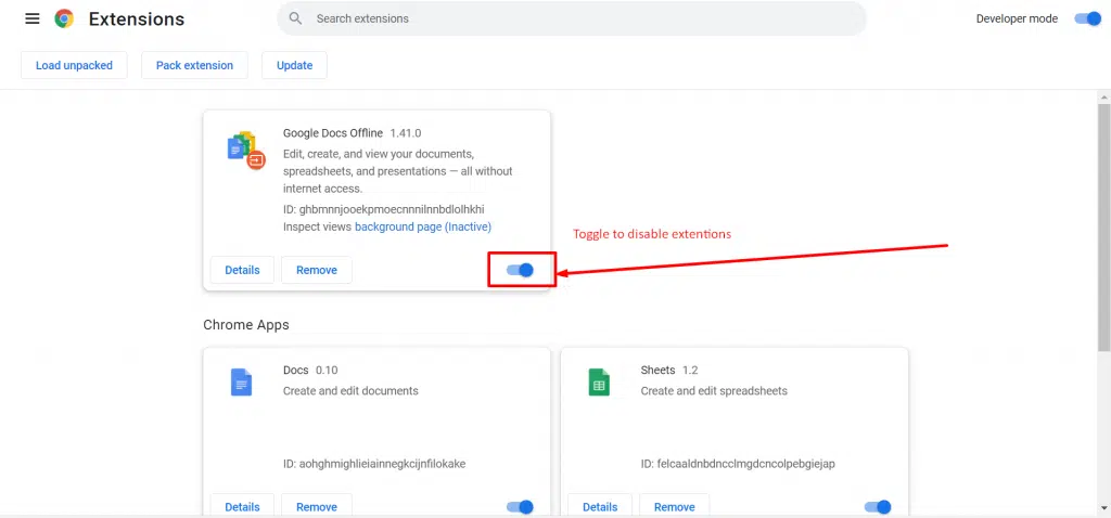 Wie behebe ich einen Fehler beim Herstellen einer Datenbankverbindung? (5 Schnelllösungen) 14 Disabling Chrome extensions