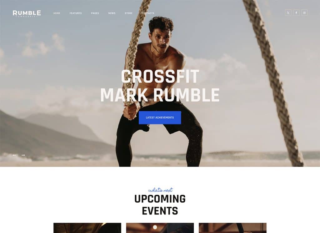 Rumble – WordPress-Theme für Boxen und Mixed-Martial-Arts-Kampf