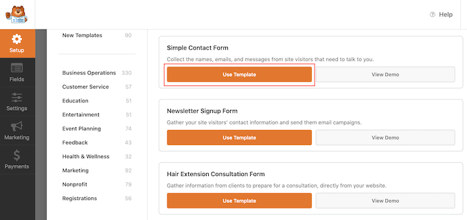 Crear un nuevo formulario usando plantillas listas para usar Creating a new form using ready-made templates