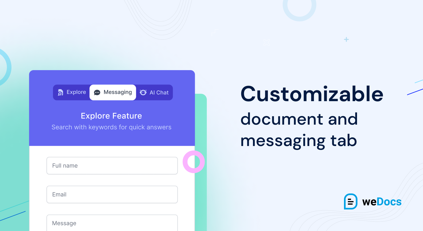 Erleben Sie weDocs 2.0: Das erweiterte Dokumentations-Plugin für WordPress 5 Customizable document and messaging tab