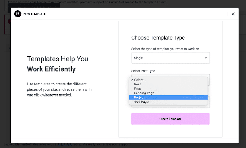 Projetando um modelo de tipo de postagem personalizado para meu portfólio com Elementor - Fonte: Elementor