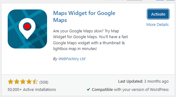 Widget Maps pentru Google Maps - Personalizați bara laterală WooCommerce